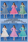 Vastram By Deecee Roman Printed Flared Anarkali Kurtis Suppliers In India